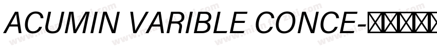 ACUMIN VARIBLE CONCE字体转换